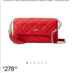 Kate Spade Red Emerson Quilted Bag